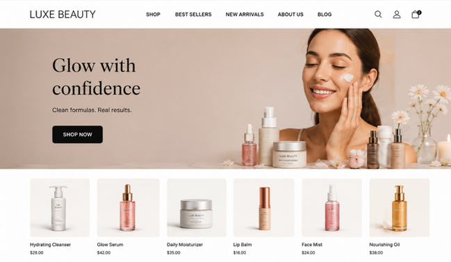 Online storefront preview