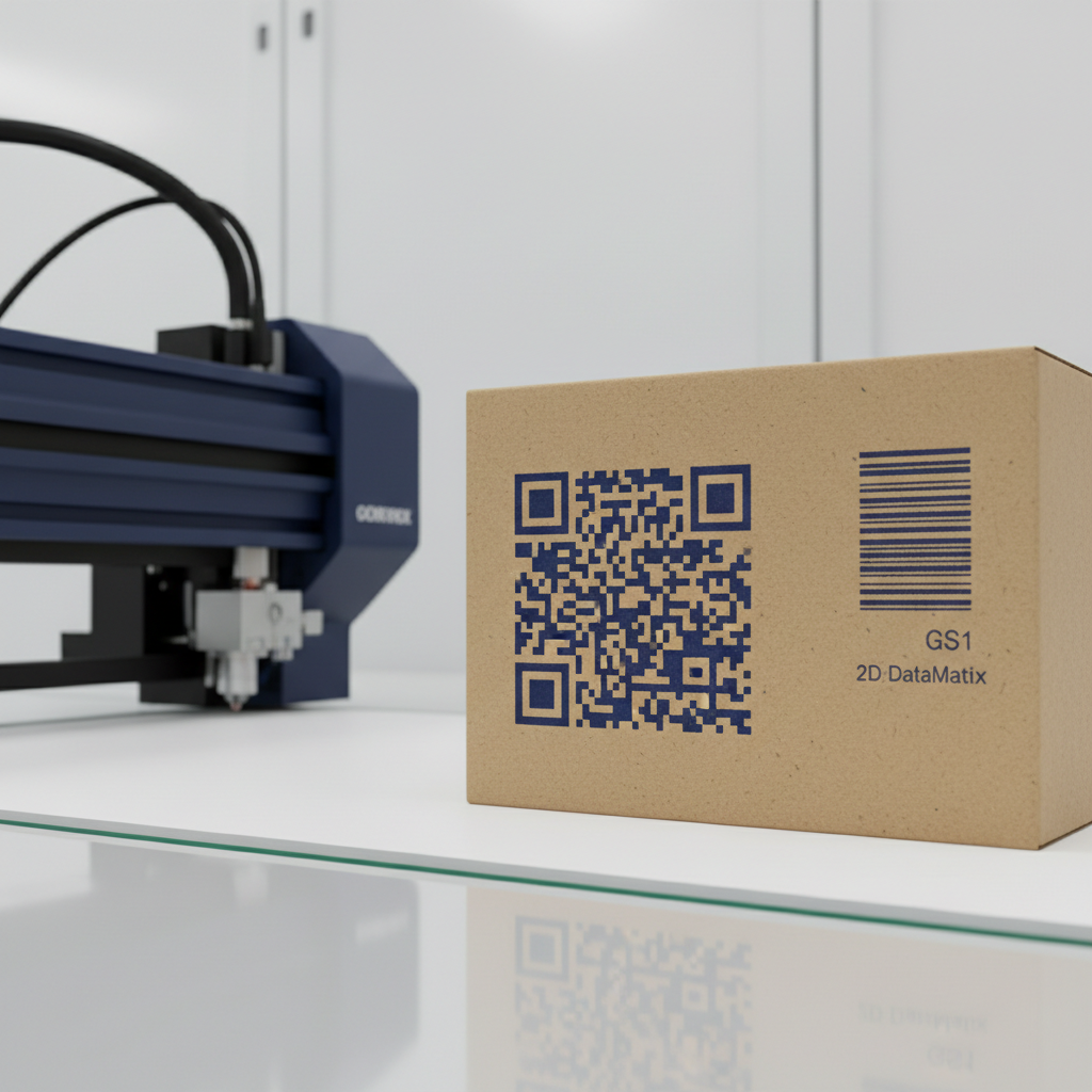Kod QR i DataMatrix wydrukowany na opakowaniu
