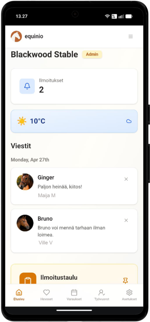 Stable Manager app