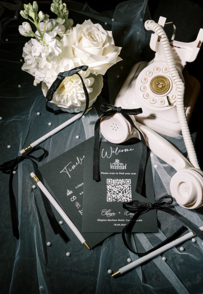 Dark & dramatic wedding setup