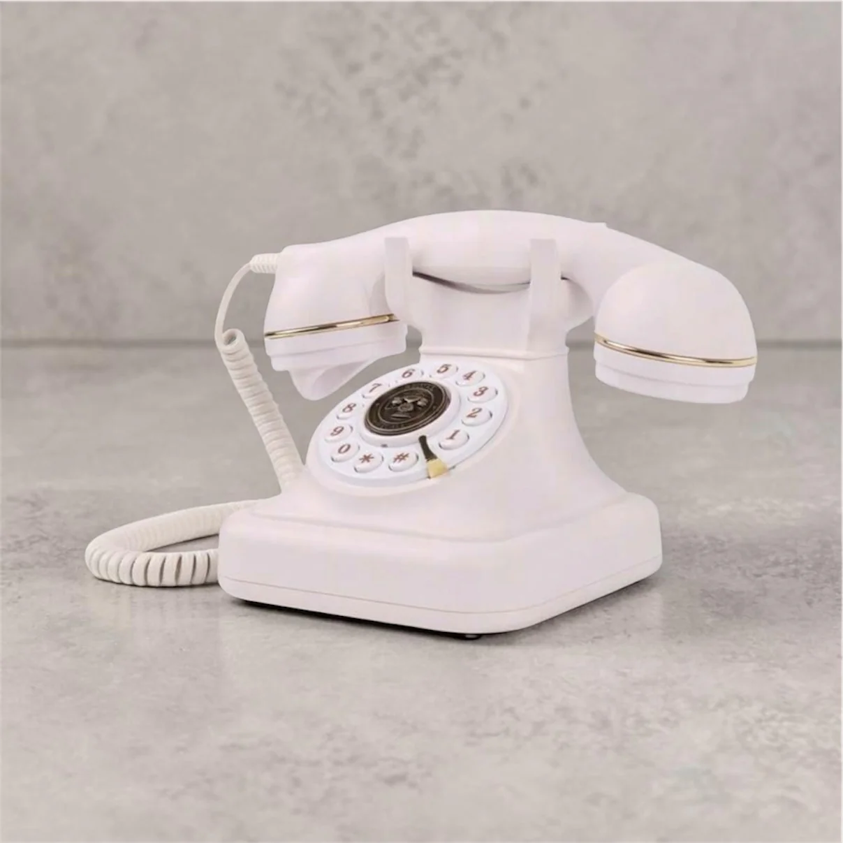 The Bride's Call — vintage rotary phone in #F5EDE3 finish