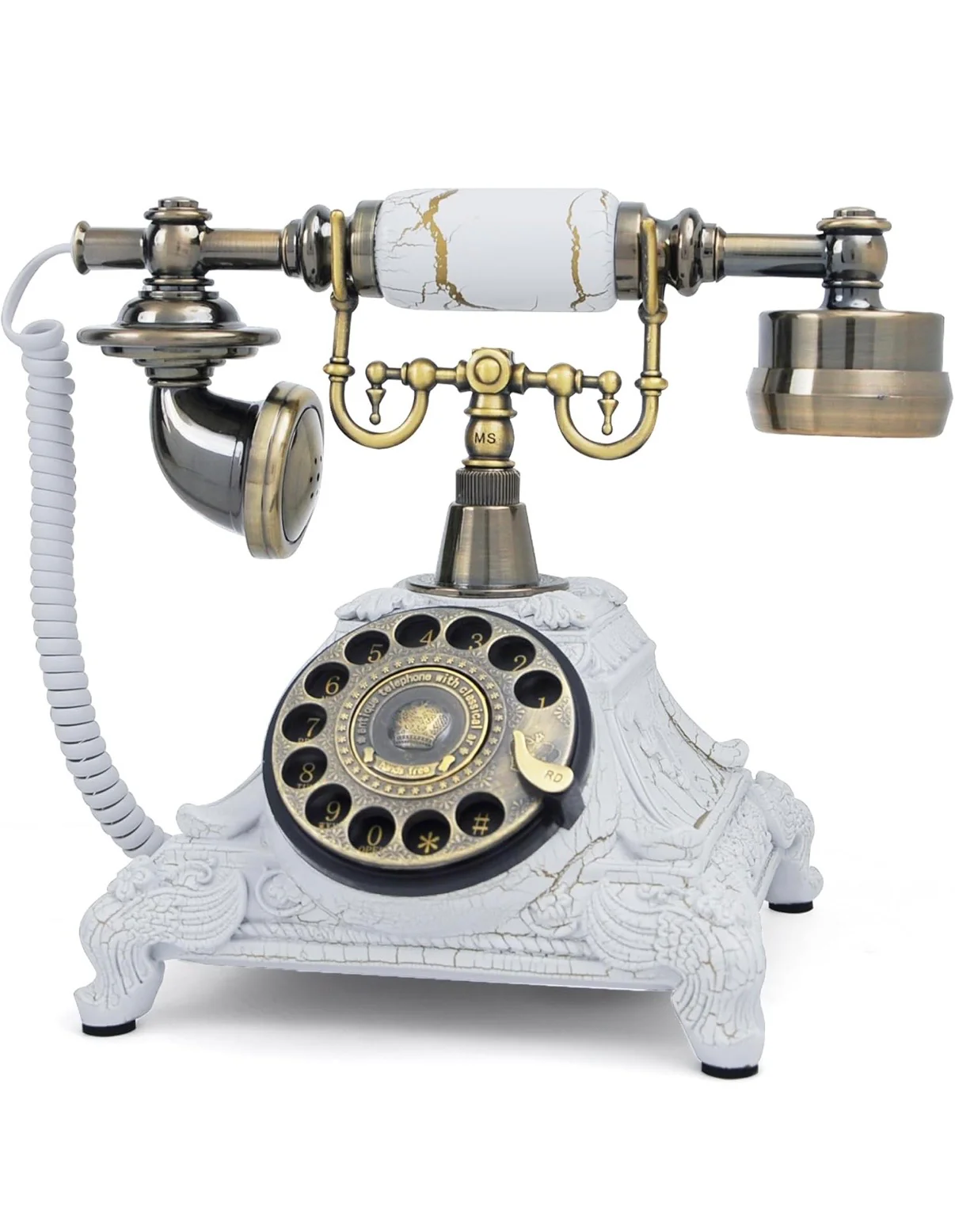 Royal Whisper — vintage rotary phone in #7A2D42 finish