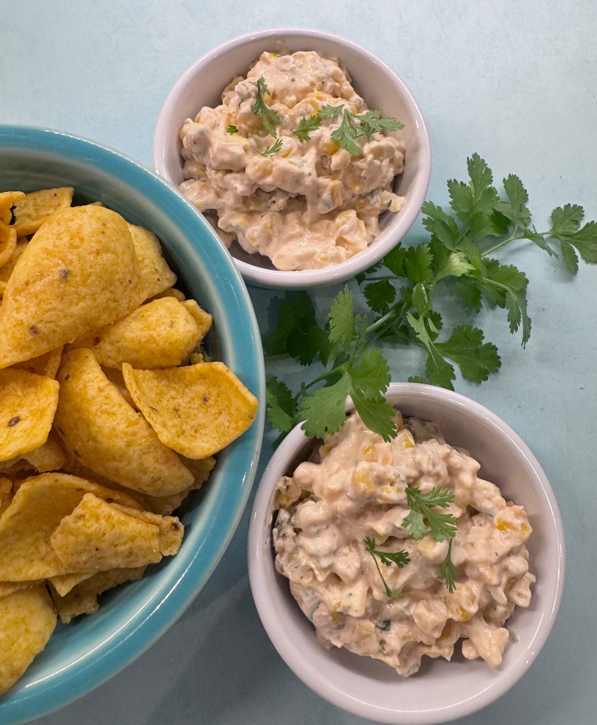 Hi-Protein Elote Corn Dip 