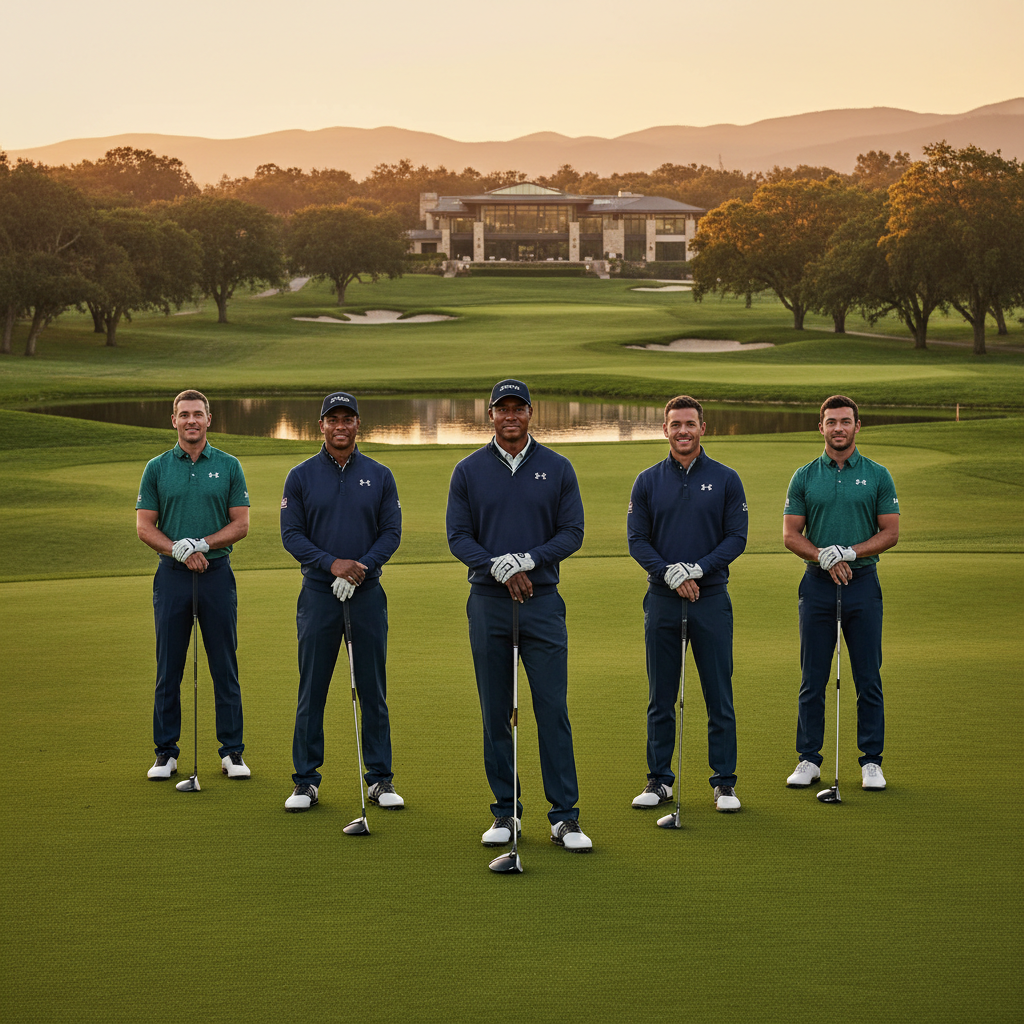 Portraits de grands champions de golf