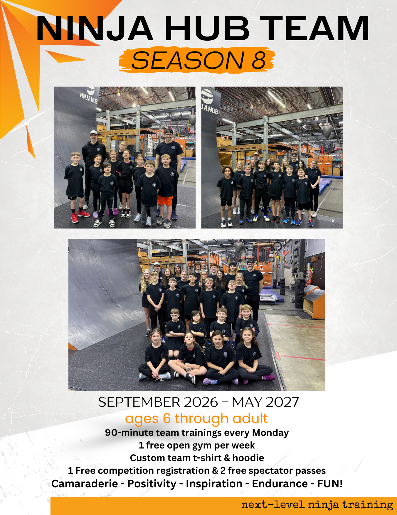 Ninja Hub Team Season 8 info — section 1