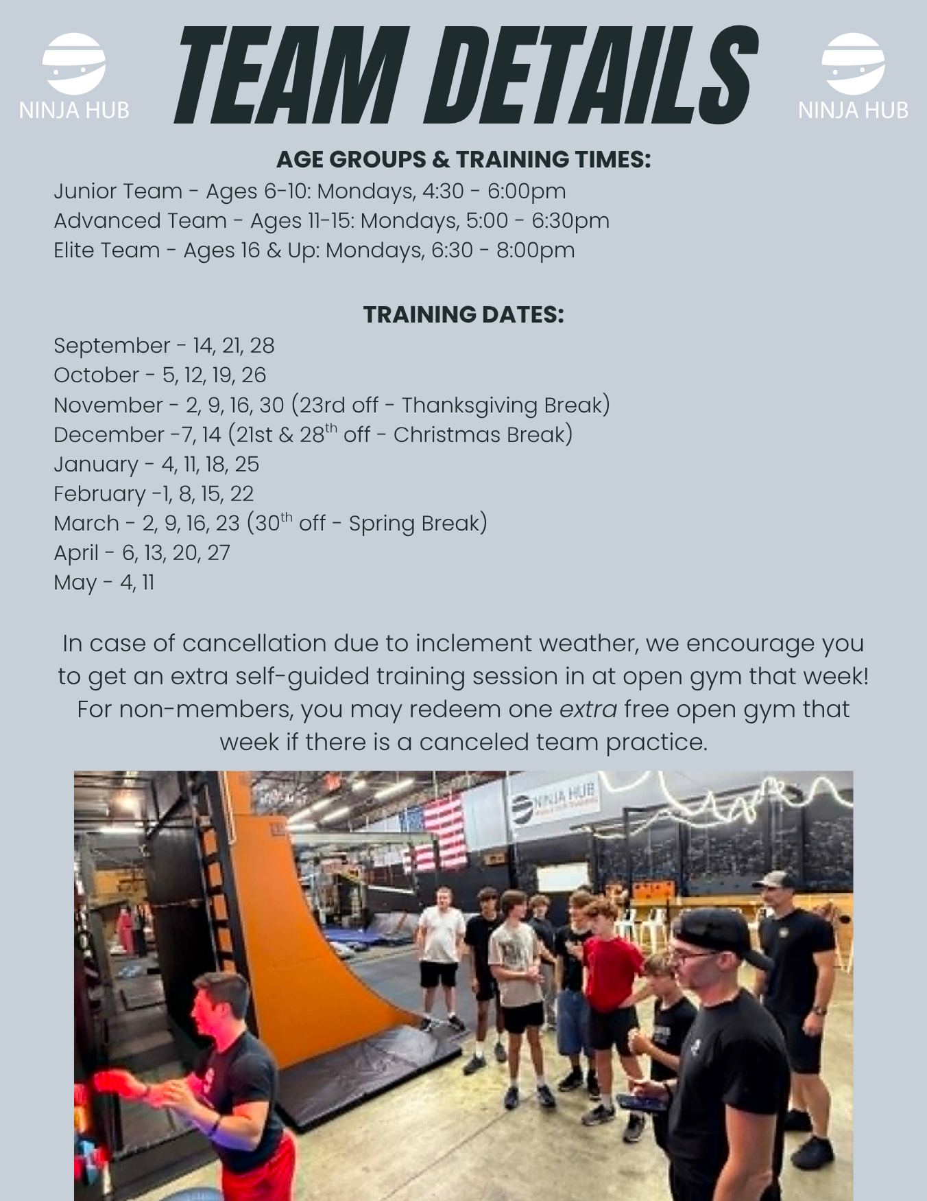Ninja Hub Team Season 8 info — section 5