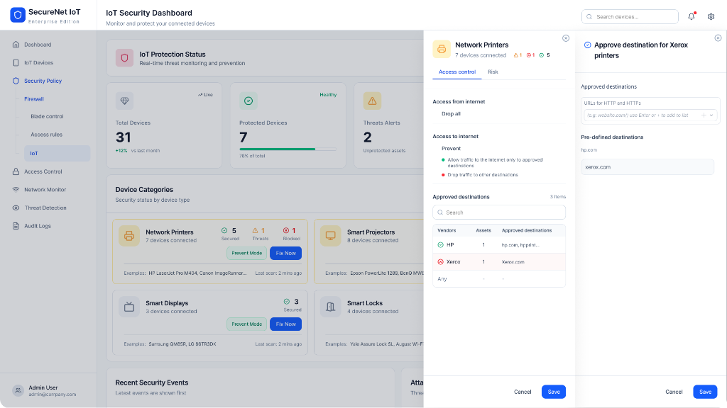 Approve Destination Flow
