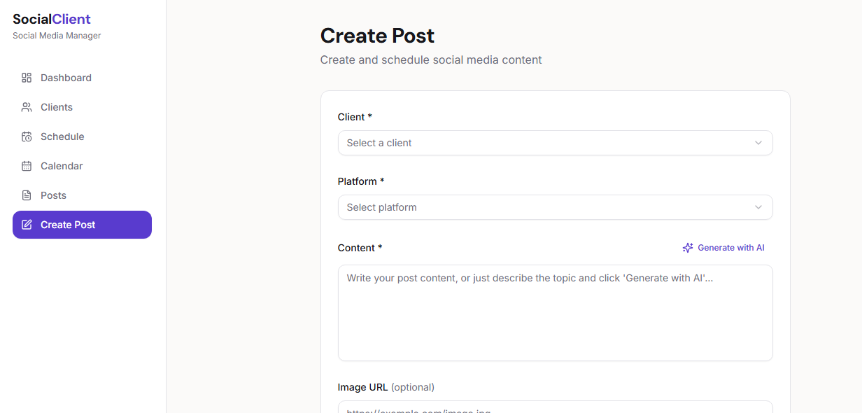SocialFlow APP template preview
