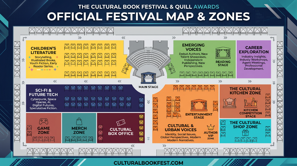 Cultural Book Festival Official Festival Map & Zones