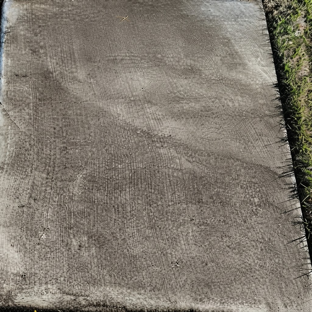 Unsealed concrete slab before sealing