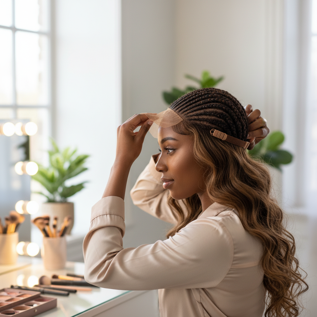 Step-by-step glueless lace front wig installation for beginners