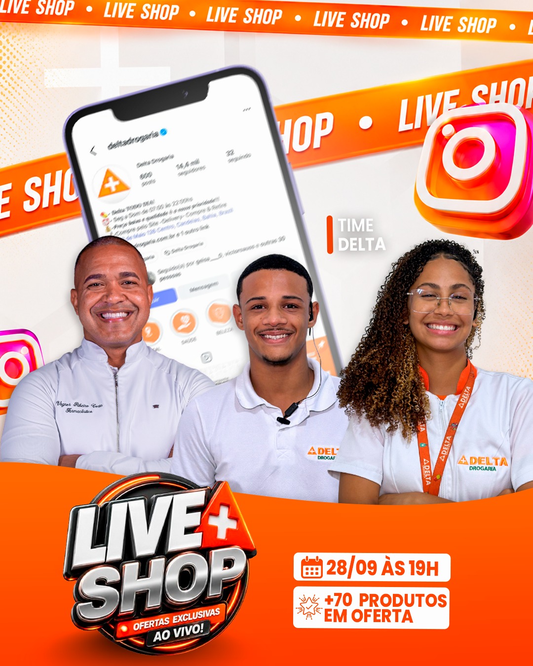 Live Shop Delta Drogaria — 28/09 às 19h