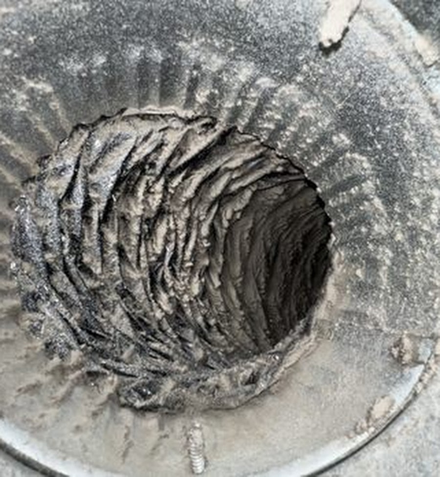 Air duct interior — clean ductwork after professional service