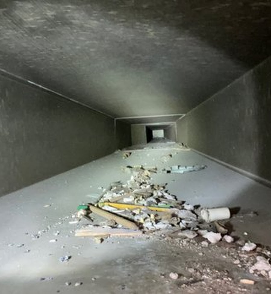 Chimney sweep before and after — flue before and after cleaning