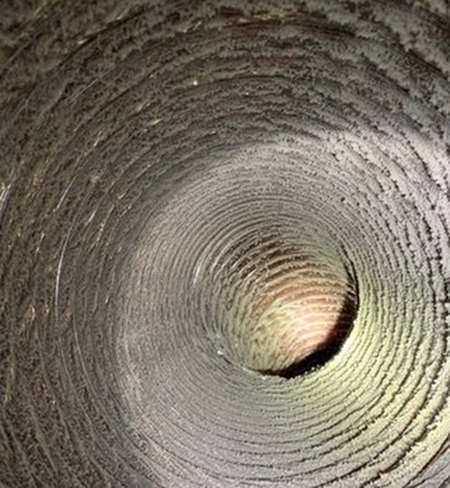 Air duct interior — clean after professional duct cleaning service