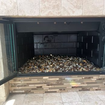 Chimney crown build — new concrete crown installed