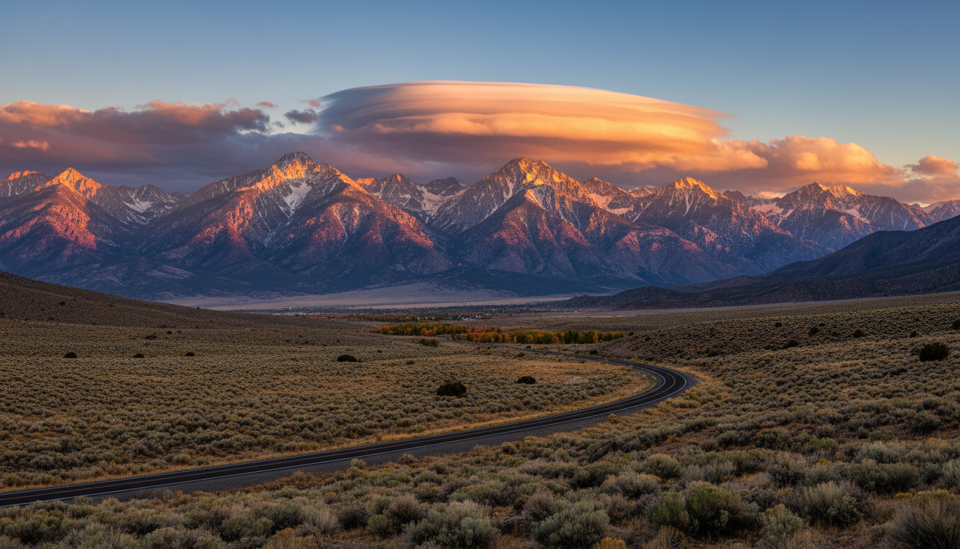 Eastern Sierra mountains along Highway 395