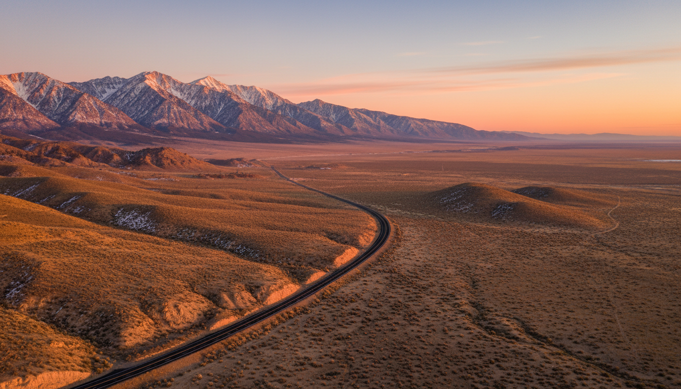 Highway 395 aerial view