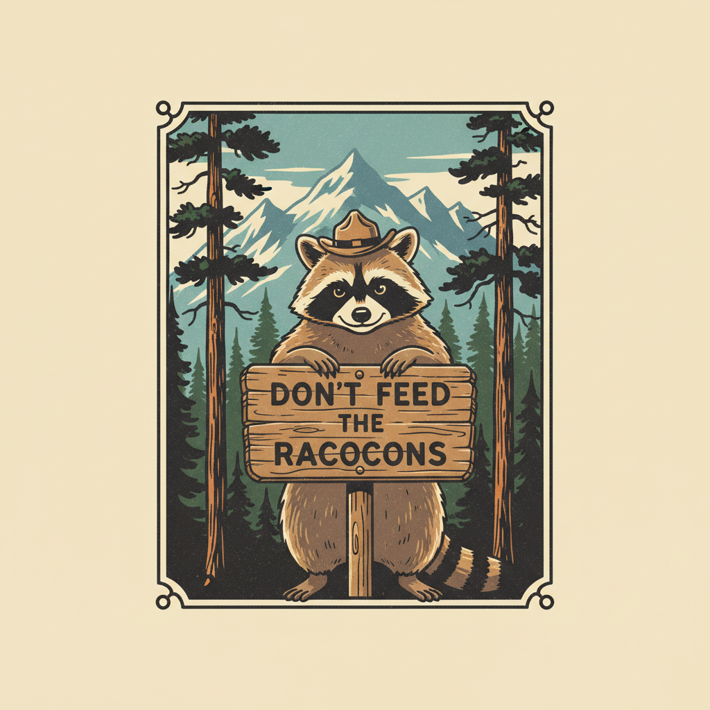 Don't Feed Our Raccoons mascot
