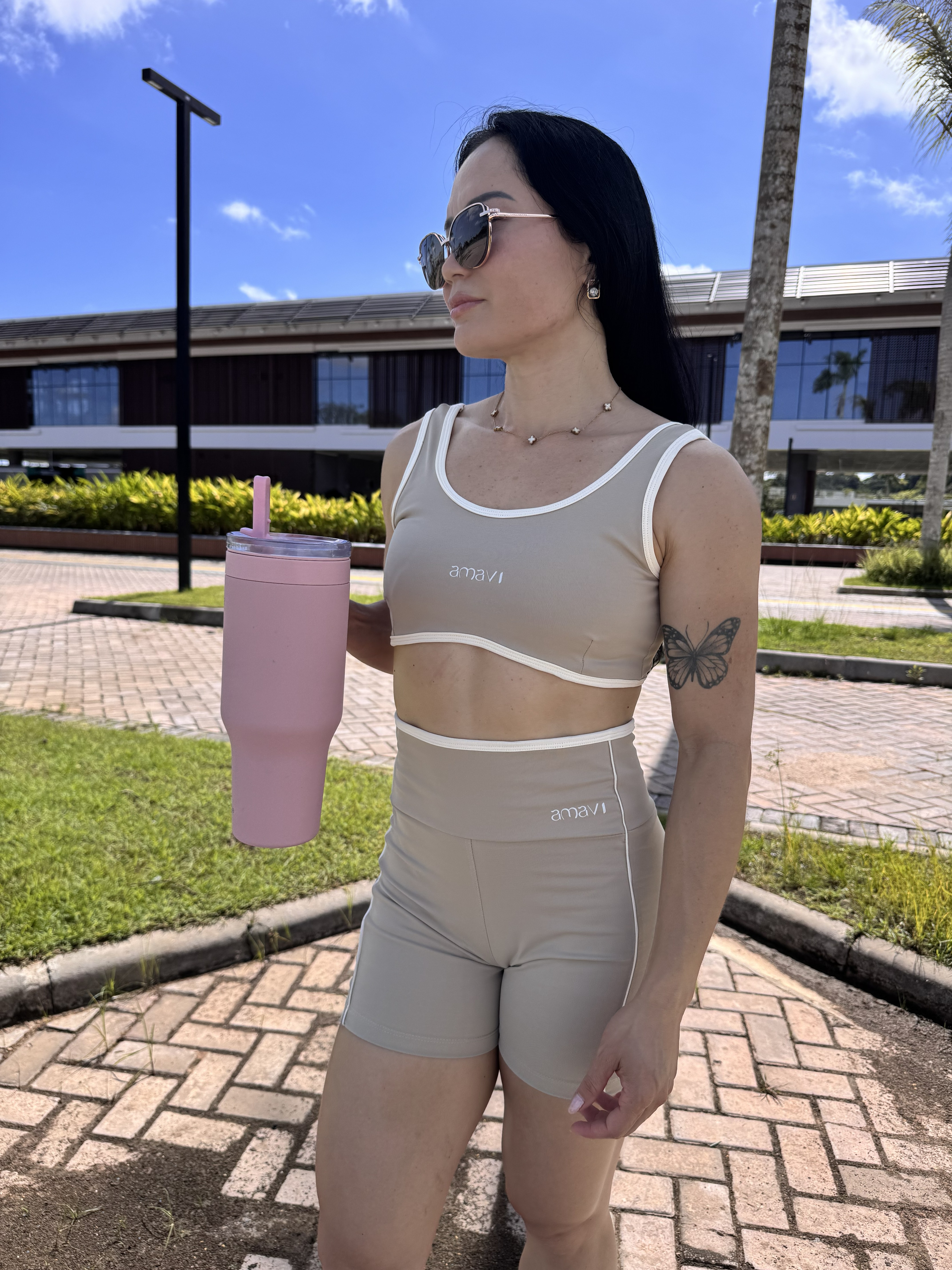Conjunto short friso duplo 