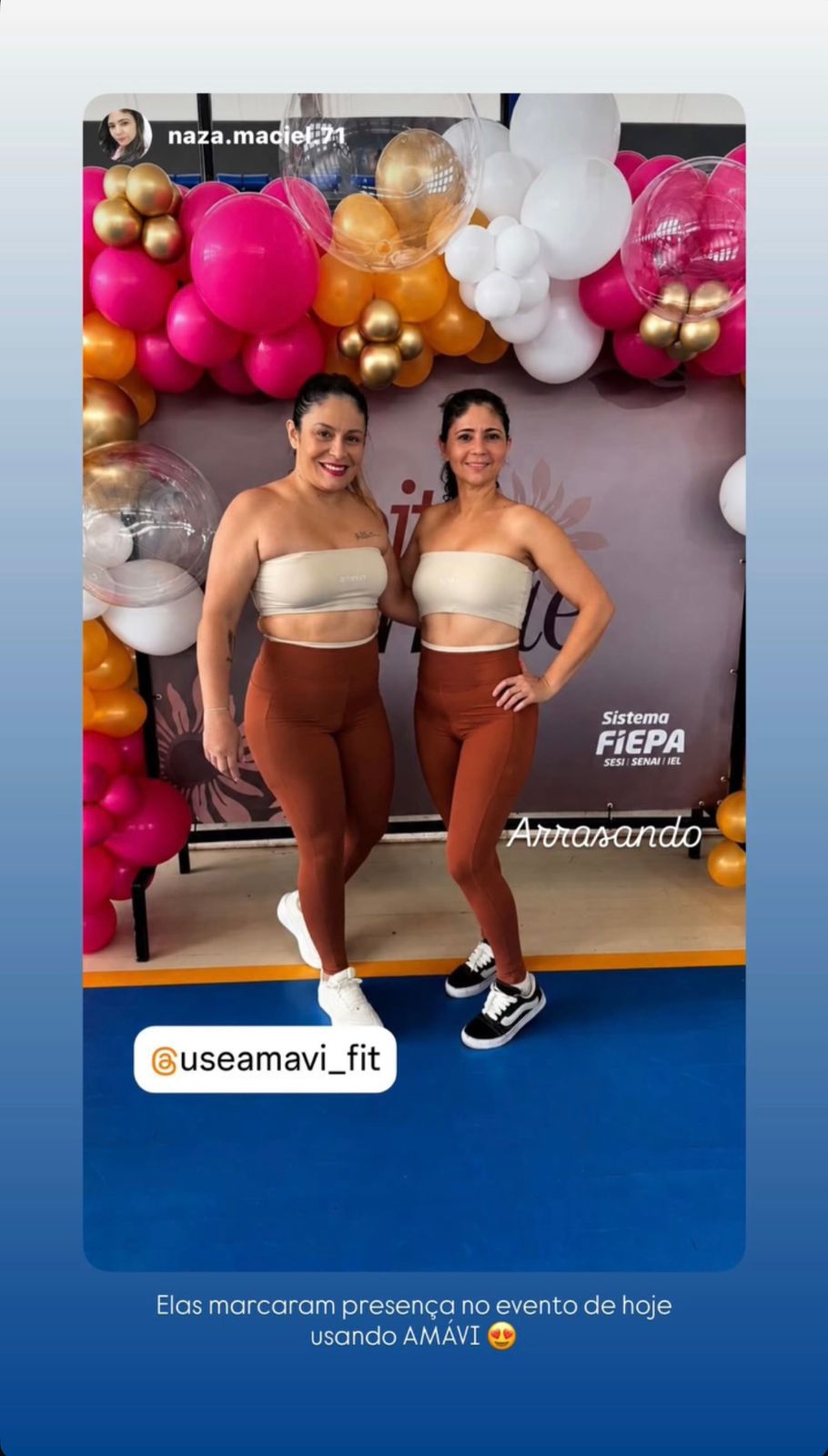 Naza Maciel usando AMAVI