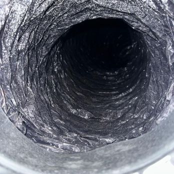 Flexible duct interior - before cleaning