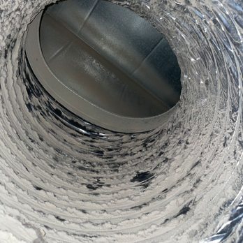Flex duct - dust coating on interior walls