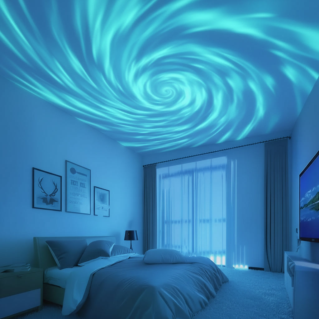 Aurora light — Star spin · in room