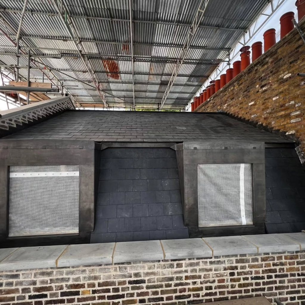 Slate tile installation on residential property in South East England