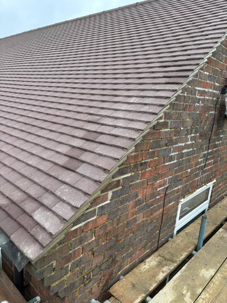 Residential roofing project completed by Bumblebee Roofing