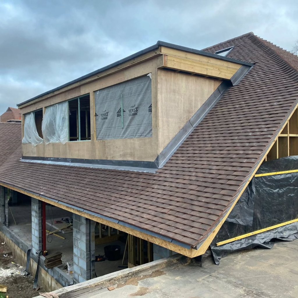 Roof on a house extension fitted by Bumblebee Roofing