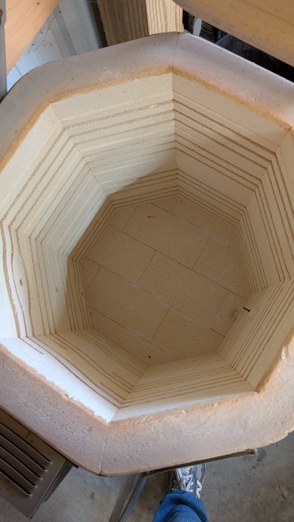 Inside view of empty kiln