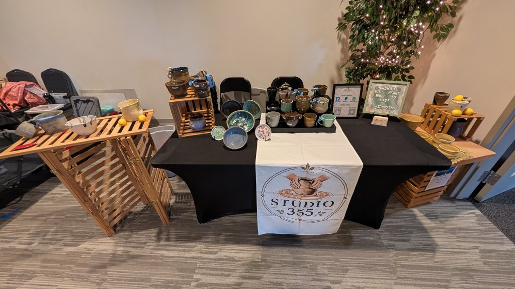 Studio 355 pottery display