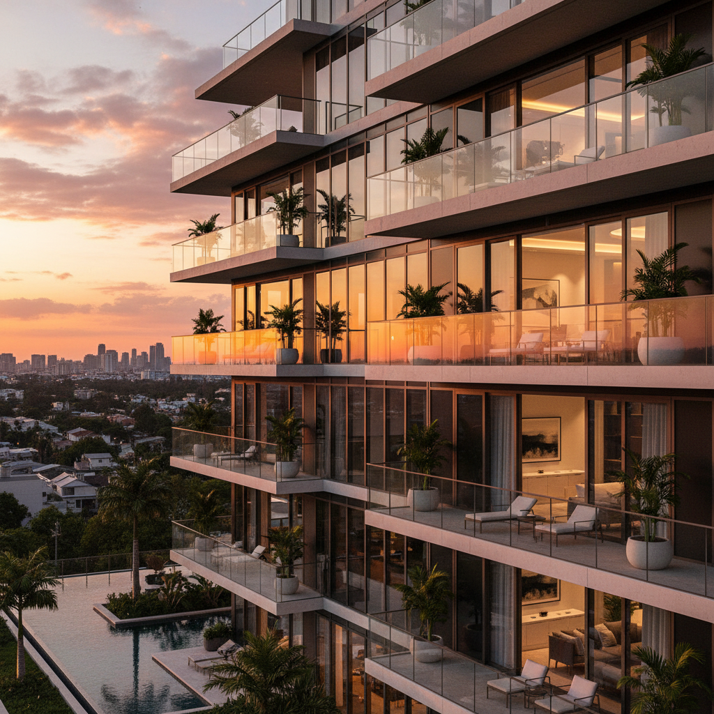Modern apartment building