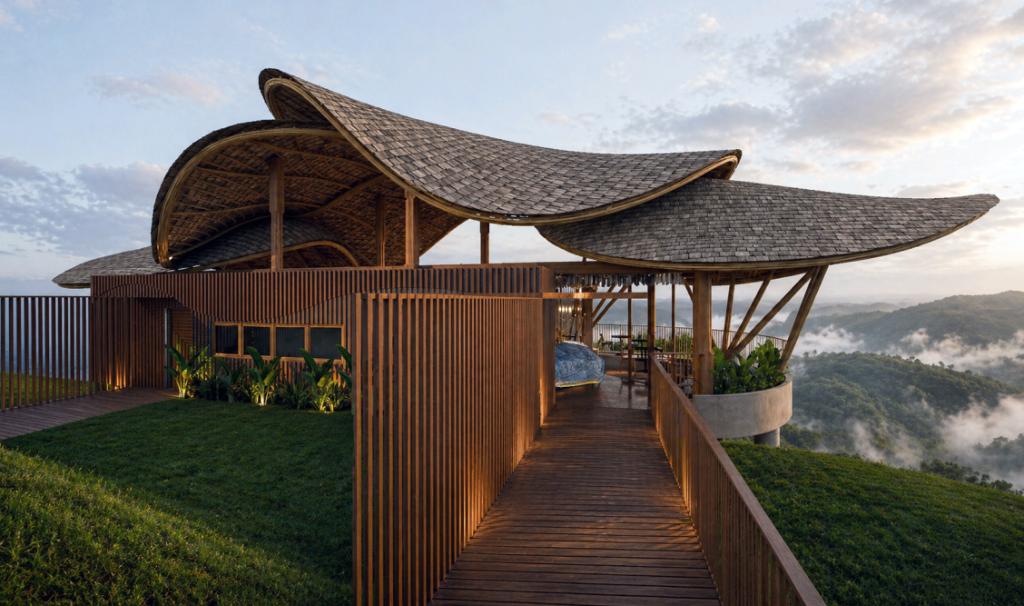 Interior dining with panoramic hinterland views