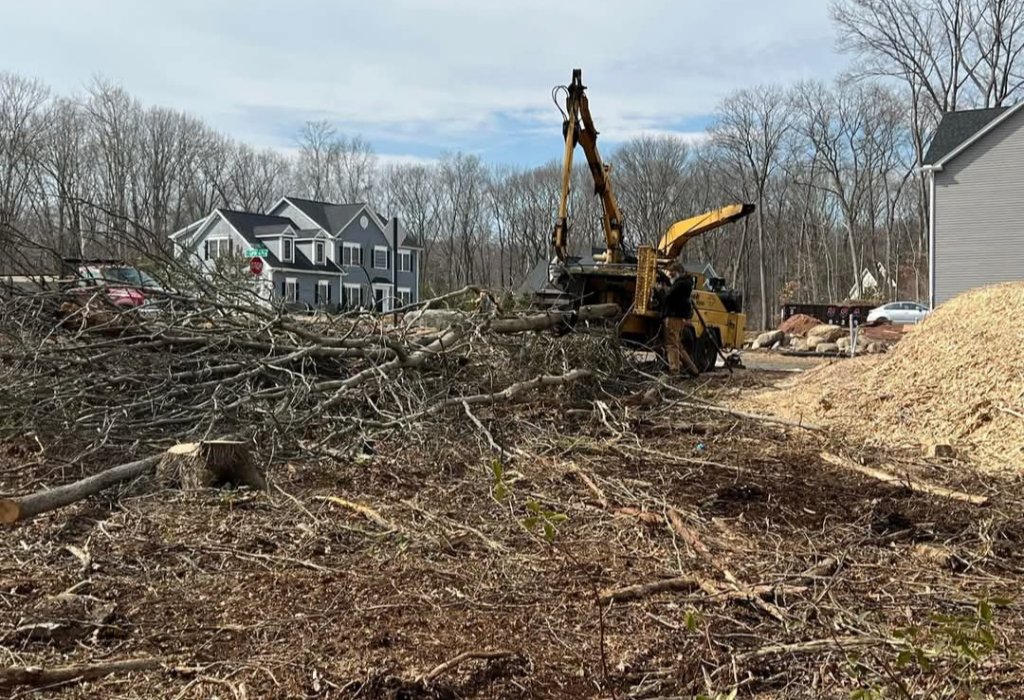 MULCHER & CHIPPER ON SITE