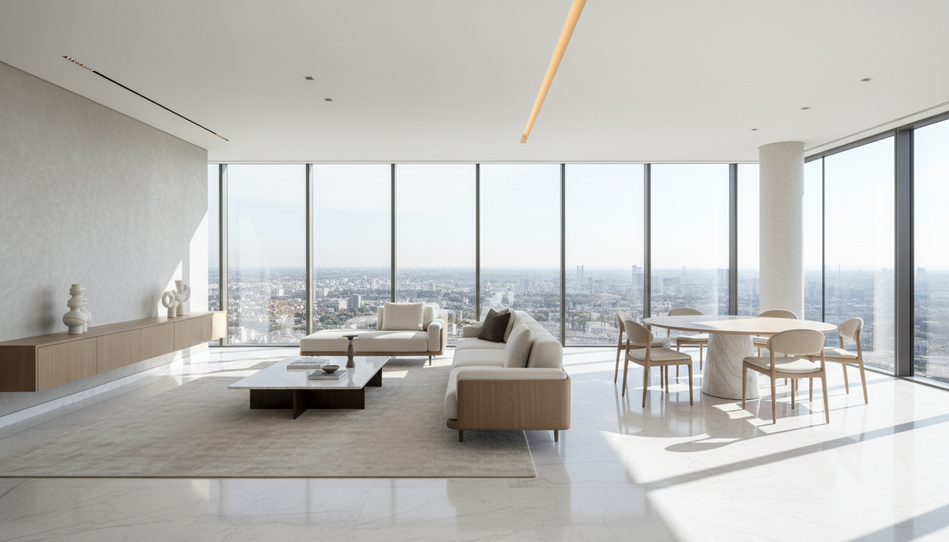 Interior moderno e limpo