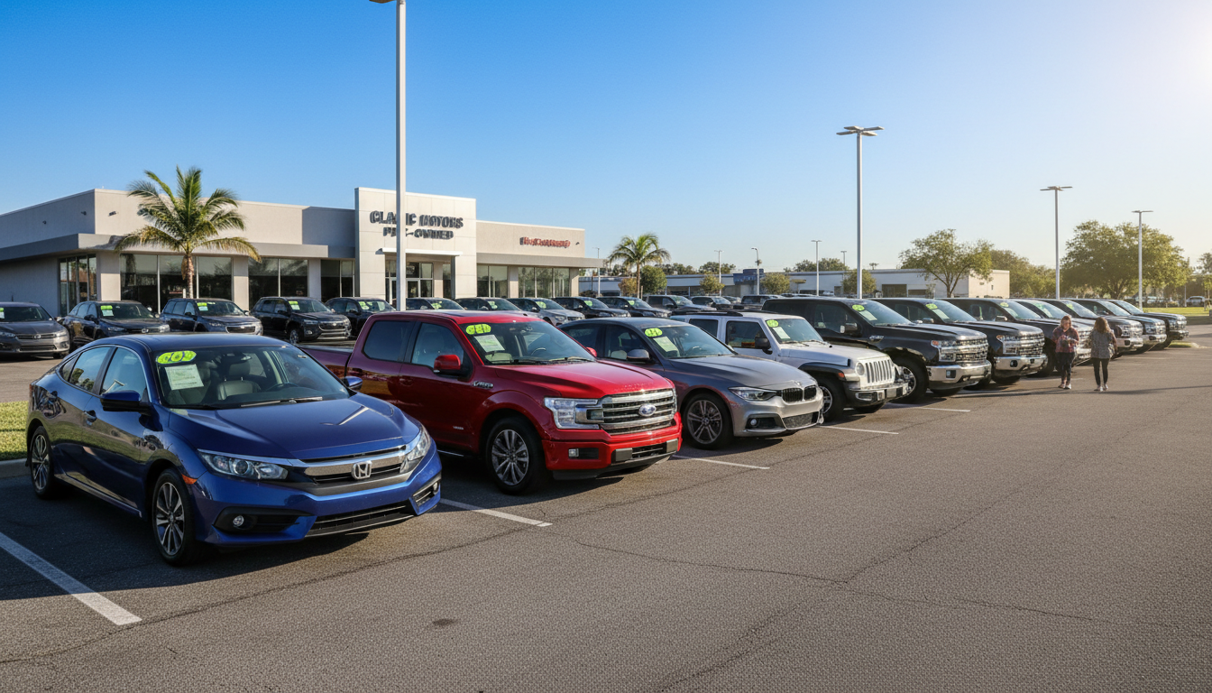 Used vehicles on the lot
