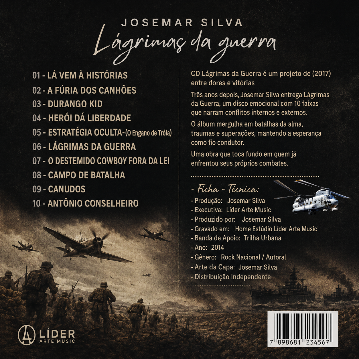 Contra-capa - Lágrimas da Guerra