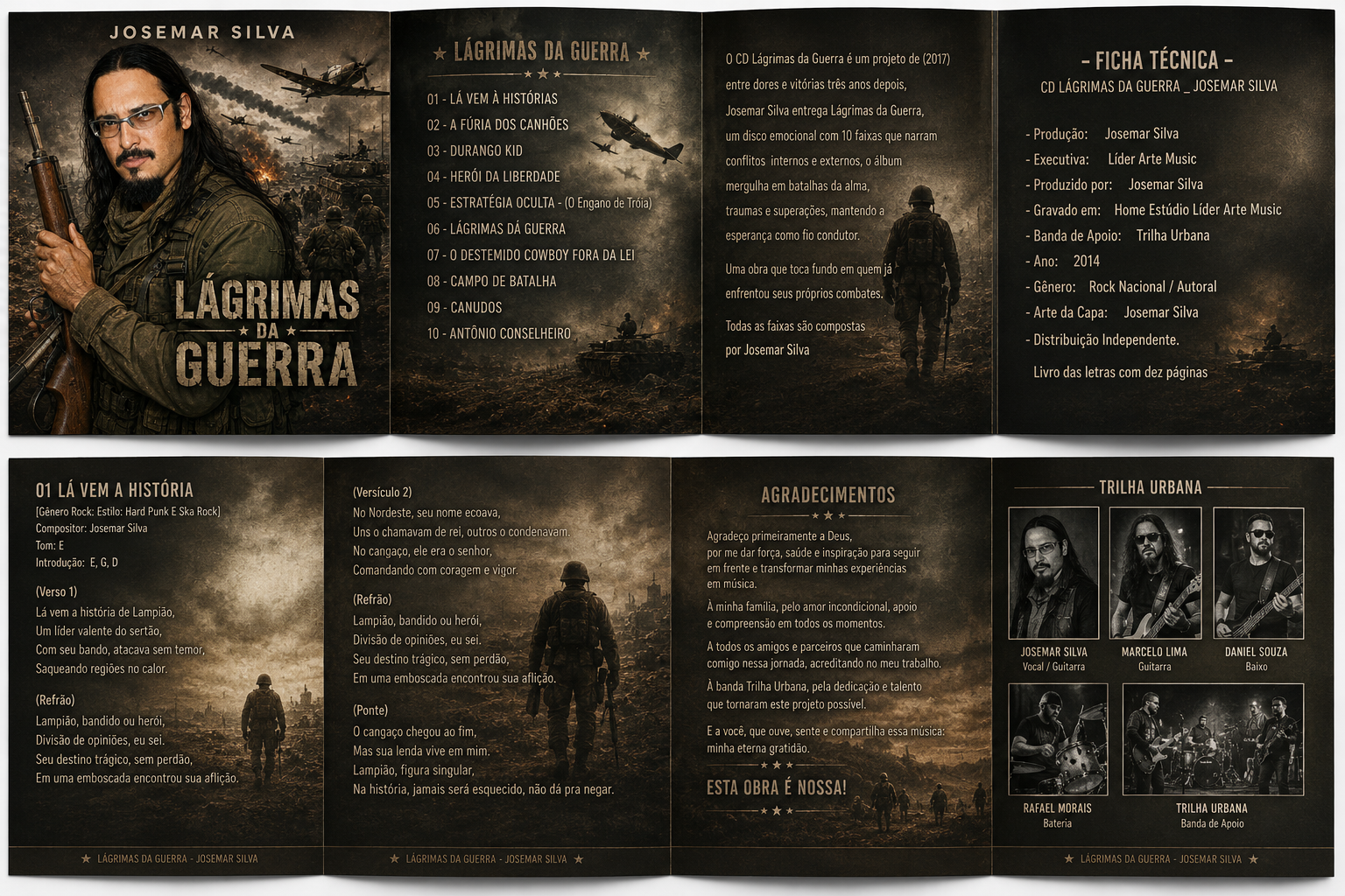 Encarte CD - Lágrimas da Guerra
