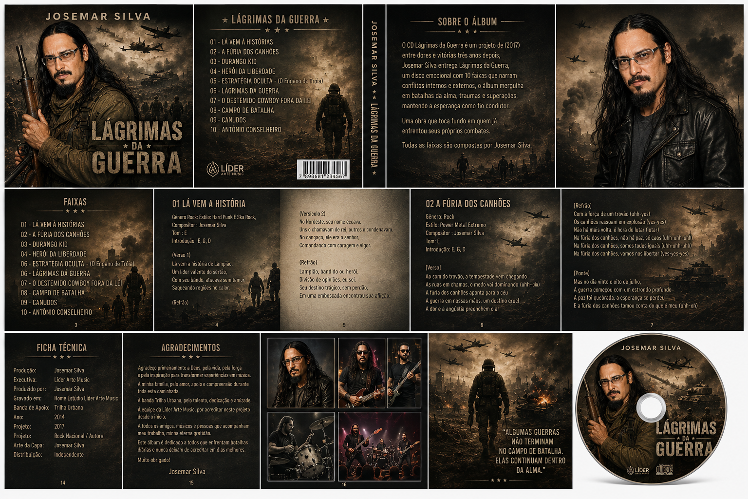 Layout Encarte - Lágrimas da Guerra