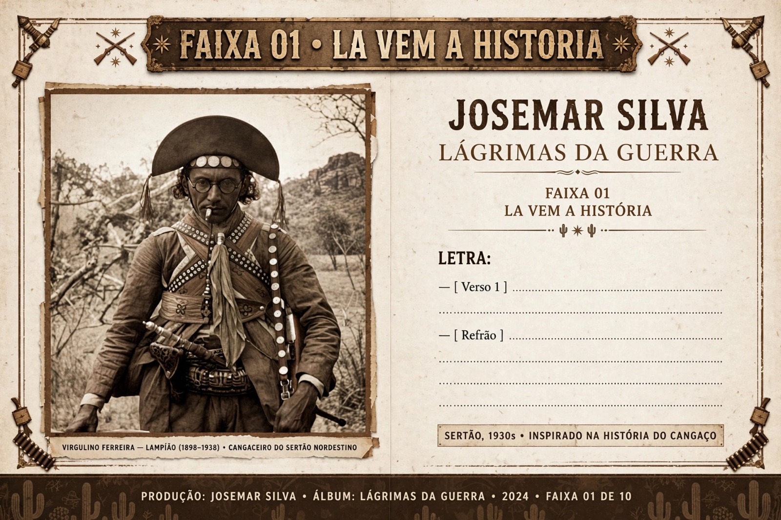 Lágrimas da Guerra - Faixa 01 (Lá Vem a História)