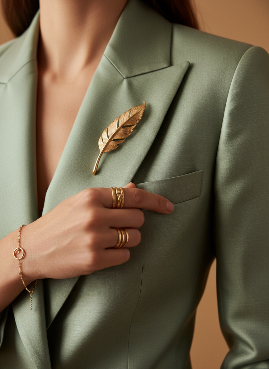 Close-up of luxury tailoring details showcasing refined craftsmanship