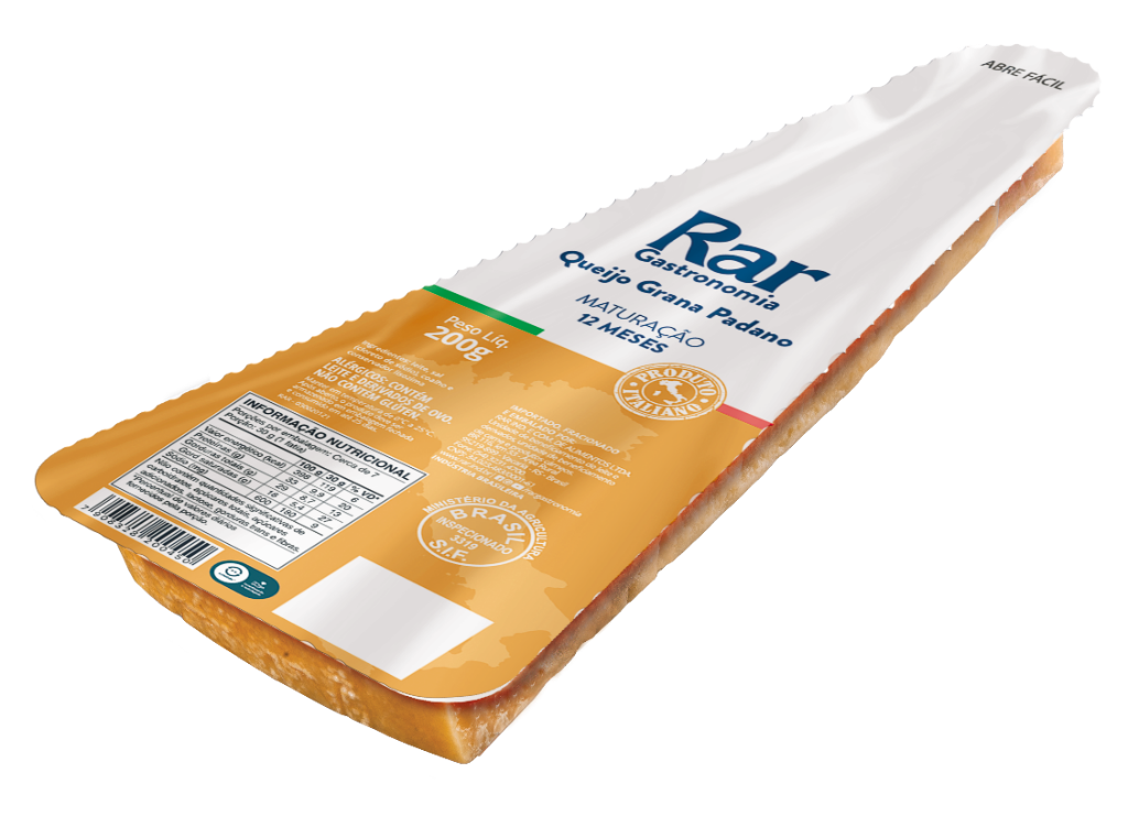 Queijo Grana Padano 200g Peso Fixo CX 5kg