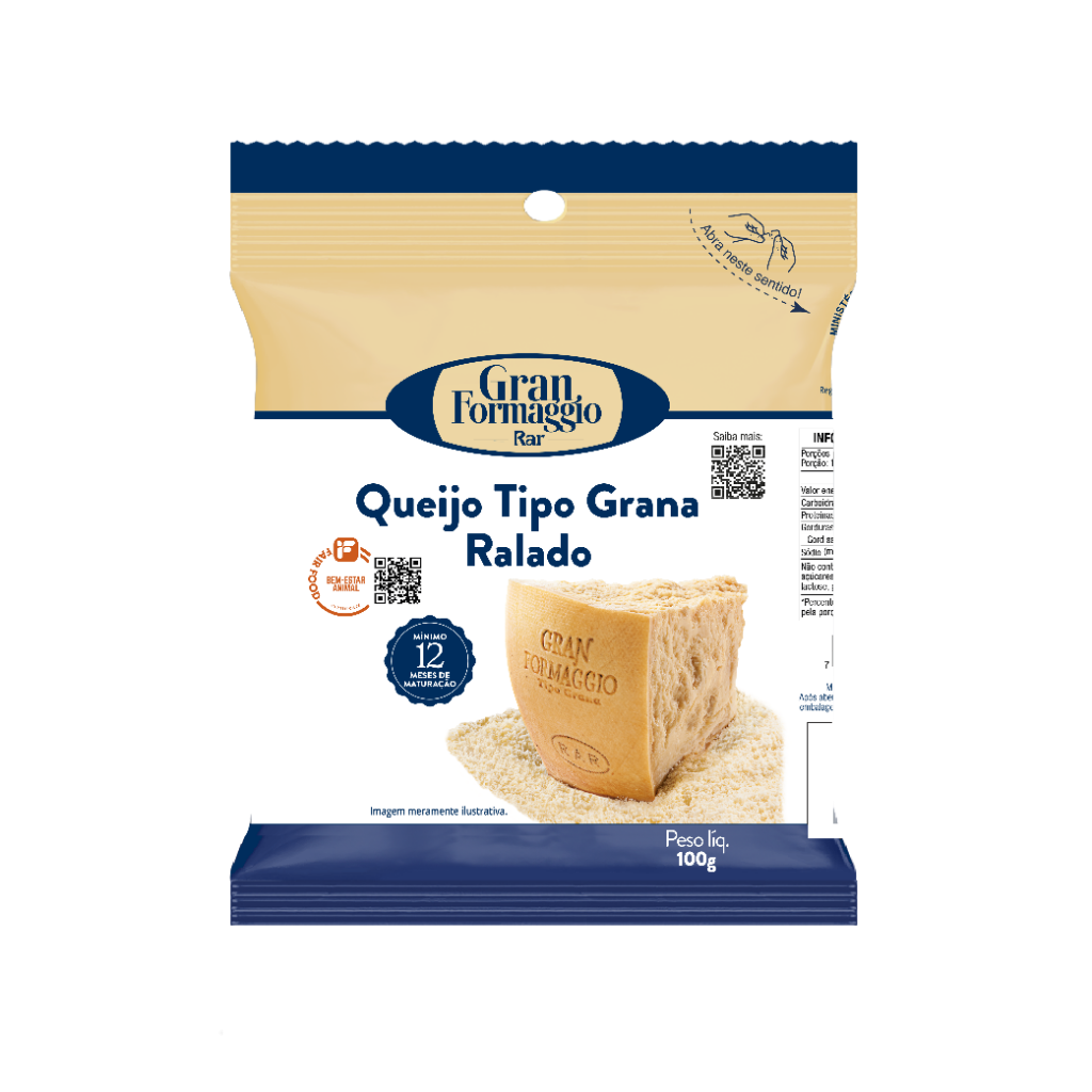 Queijo Gran Formaggio Ralado 100g