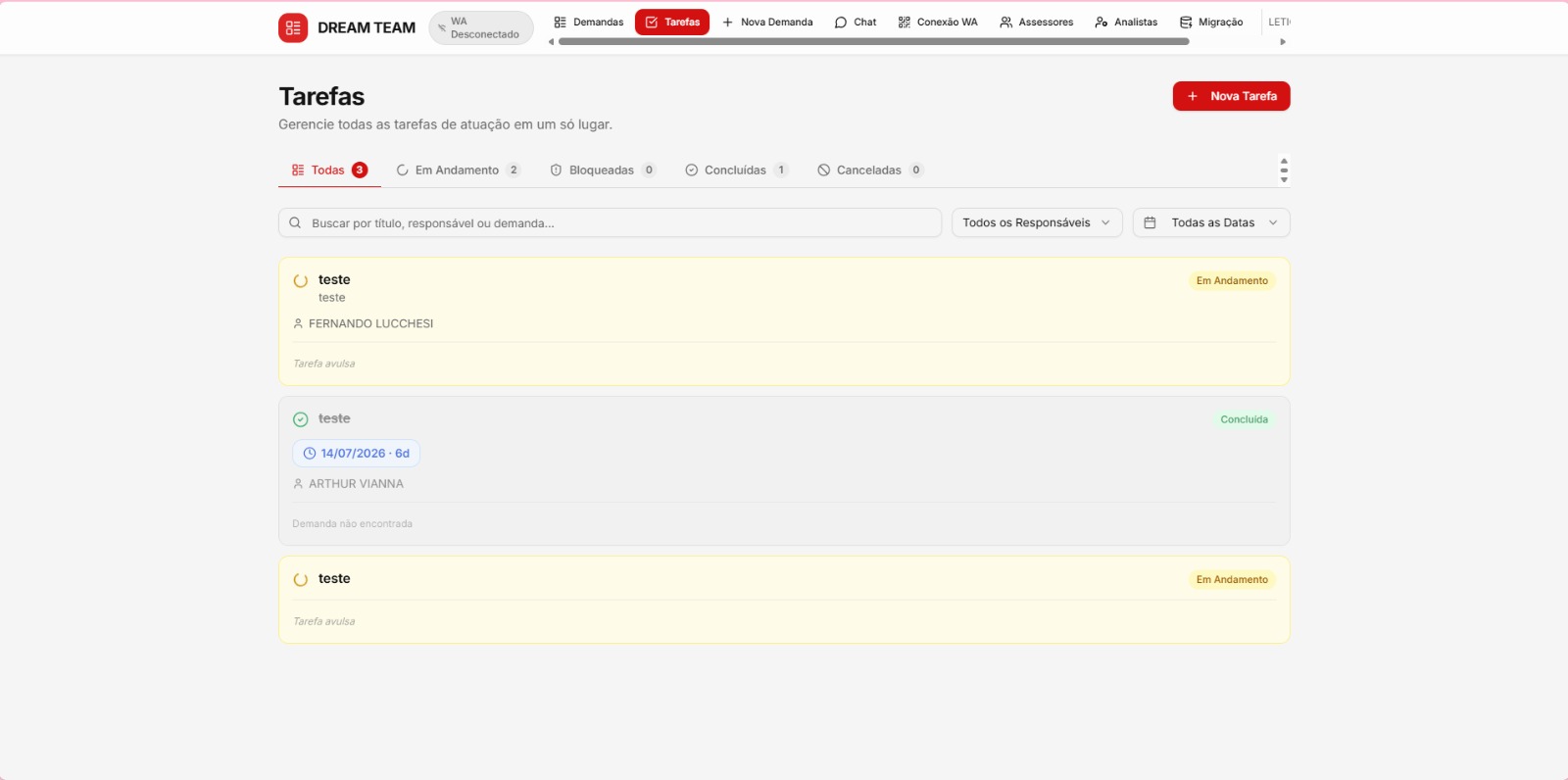 gestão de tarefas template preview