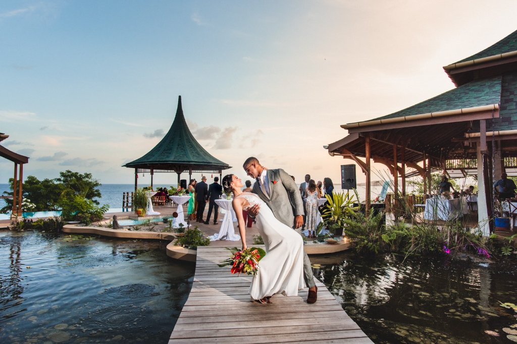 Couple on the Koi Pond Bridge