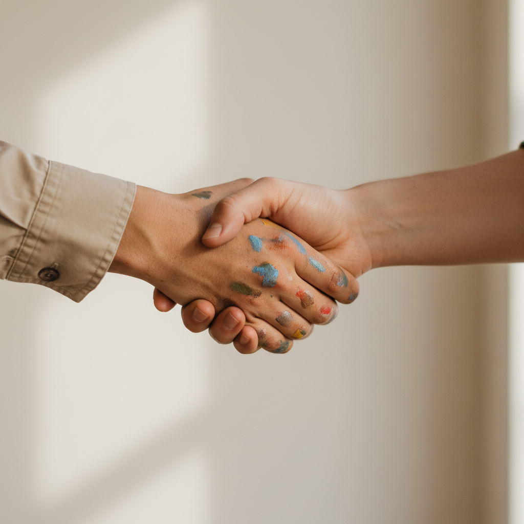Artist Relief Fund — hands passing an envelope