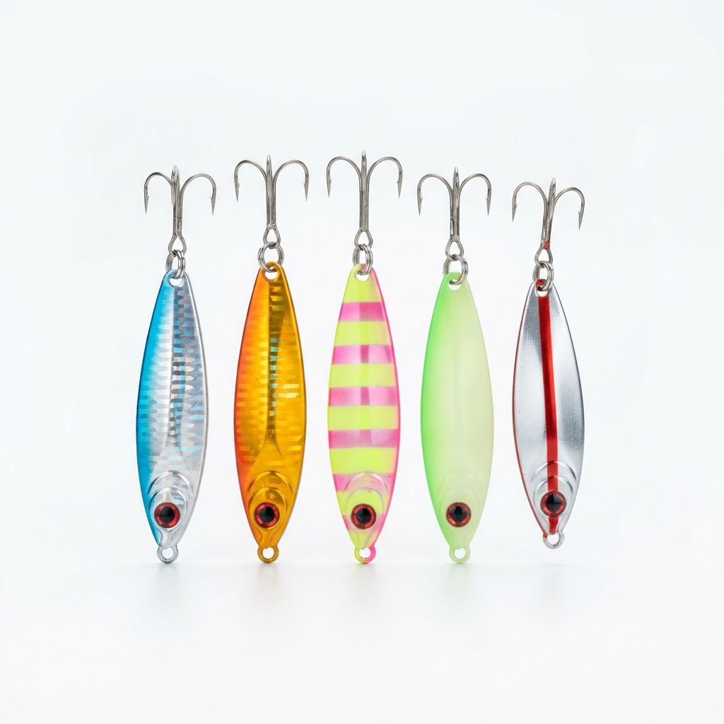 Generic Bright-Colored Jigging Spoons