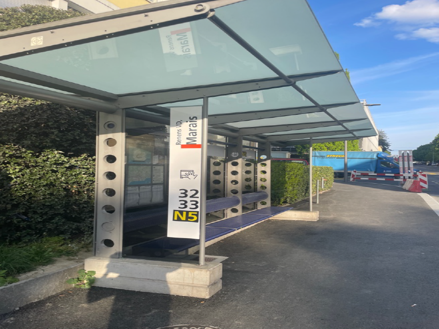 Arrêt de bus Renens Marais